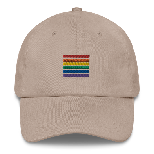 Rainbow Embroidered Stripes Pride Hat