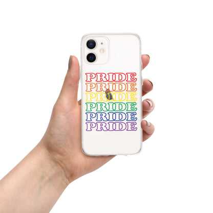 Rainbow Pride Text iPhone Clear Phone Case