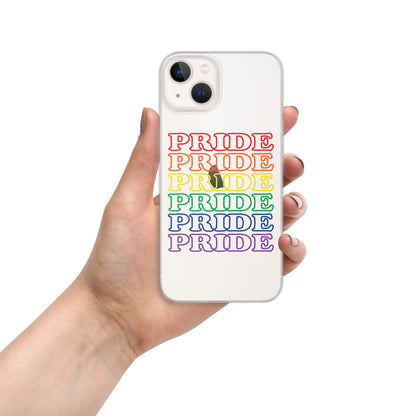 Rainbow Pride Text iPhone Clear Phone Case