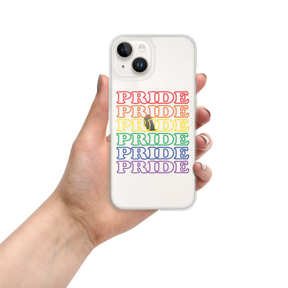 Rainbow Pride Text iPhone Clear Phone Case