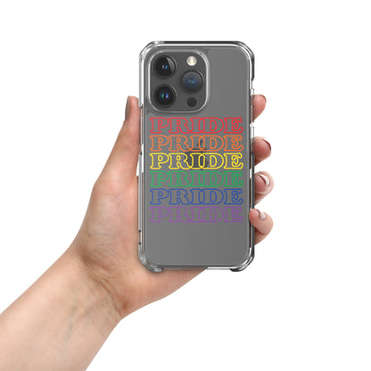 Rainbow Pride Text iPhone Clear Phone Case