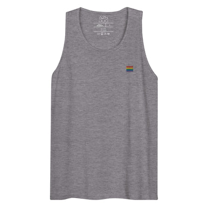 Pride Rainbow Embroidered Stripes Tank Top