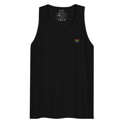 Pride Rainbow Embroidered Stripes Tank Top