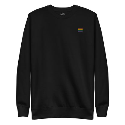 Pride Rainbow Embroidered Stripes Sweatshirt