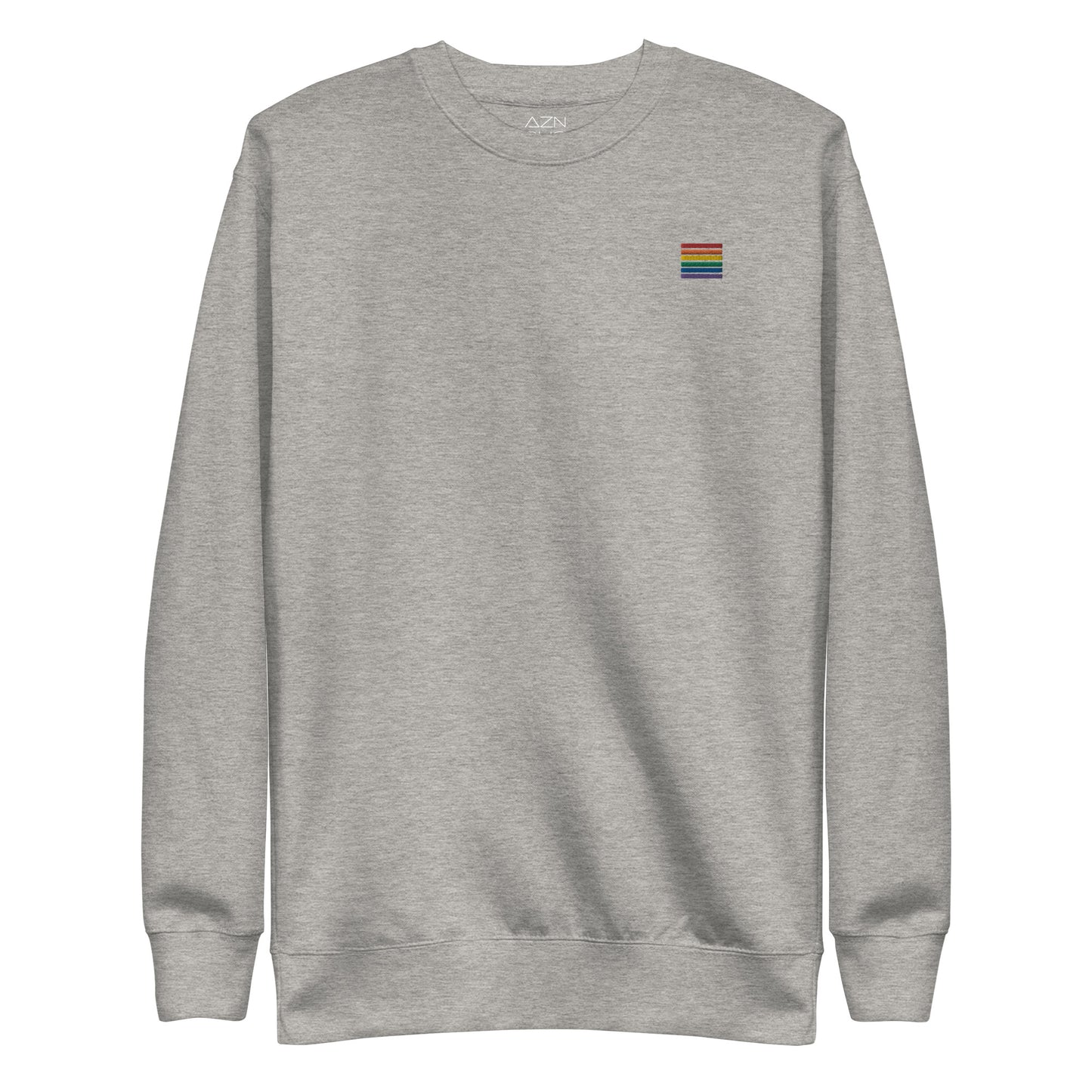 Pride Rainbow Embroidered Stripes Sweatshirt