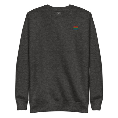 Pride Rainbow Embroidered Stripes Sweatshirt