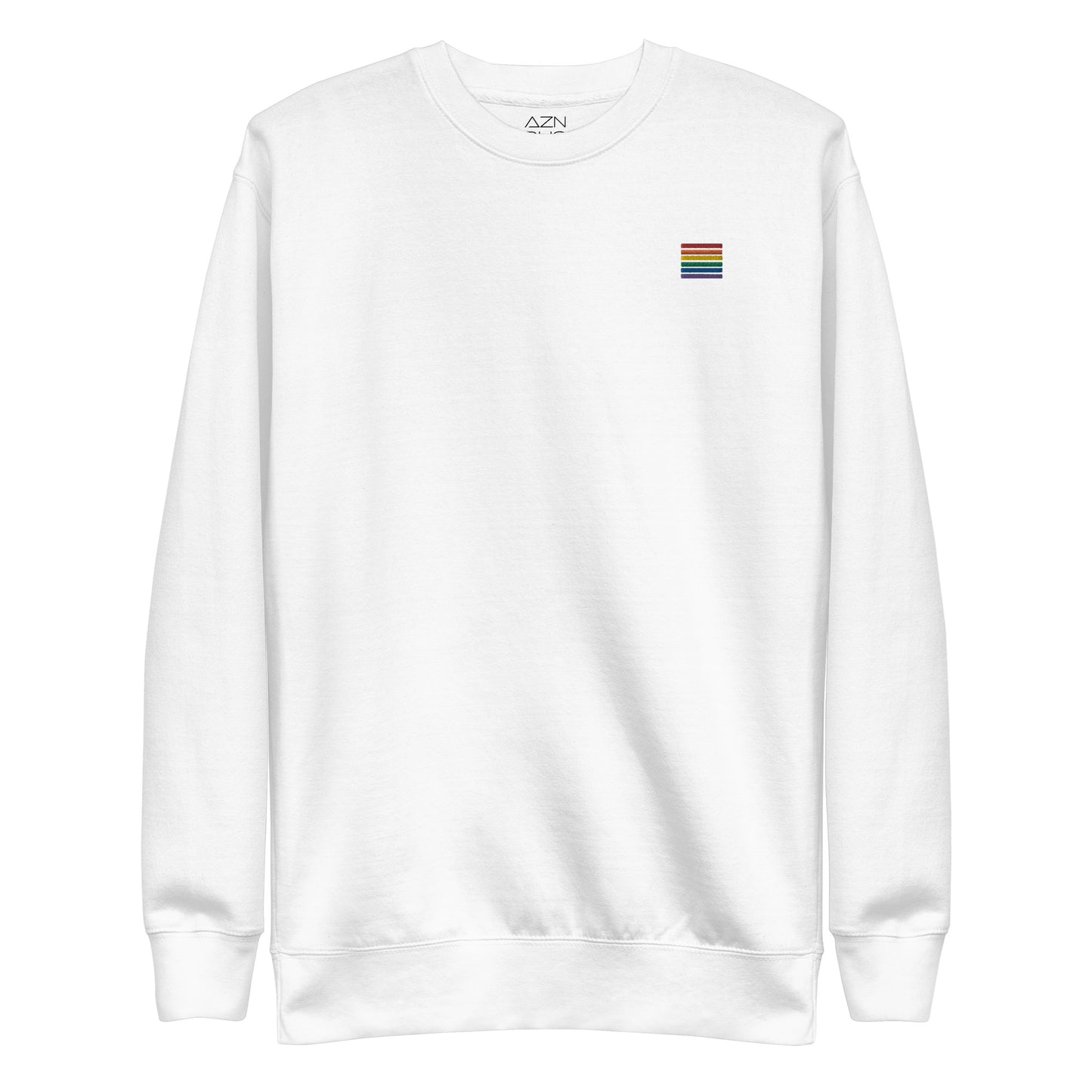 Pride Rainbow Embroidered Stripes Sweatshirt