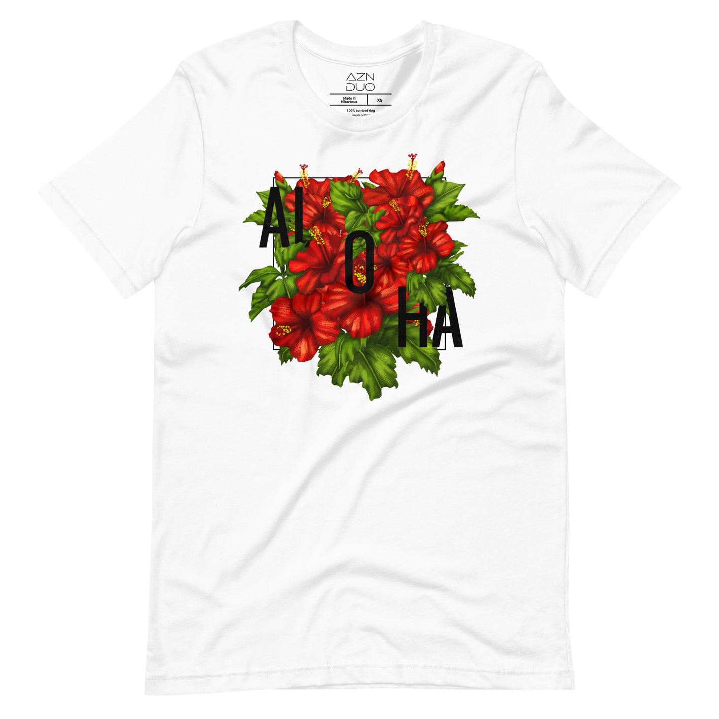 Aloha Blossoms: Red Hibiscus Shirt