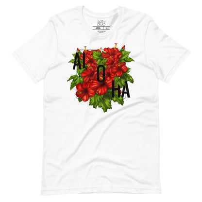 Aloha Blossoms: Red Hibiscus Shirt