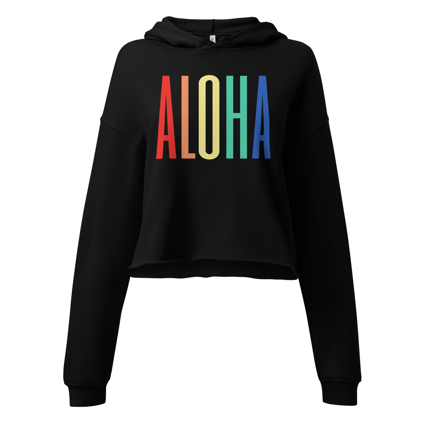 Women's  Tropical Aloha Hawaii Family Vacation Crop Top Hoodie