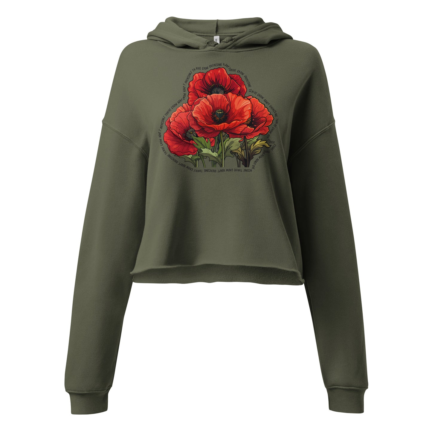 Women's Poppy Blossoms Resilience Crop Hoodie