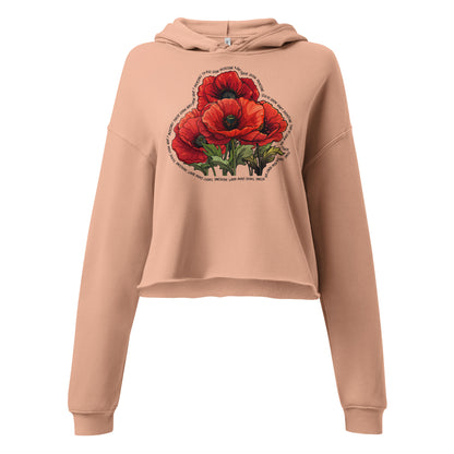 Women's Poppy Blossoms Resilience Crop Hoodie