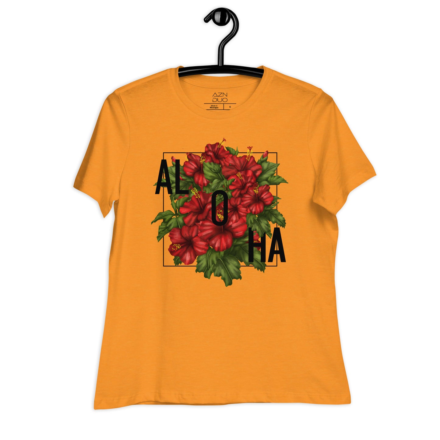 Women's Tropical Vibes Red Hibiscus Aloha Hawaii T-Shirt