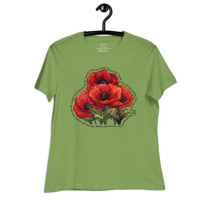 Women's Poppy Blossoms Resilience Relaxed T-Shirt