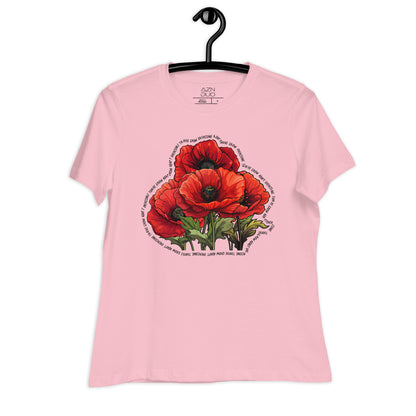 Women's Poppy Blossoms Resilience Relaxed T-Shirt