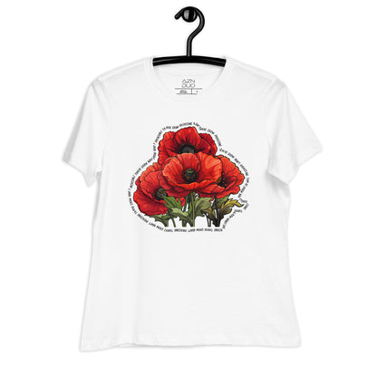 Women's Poppy Blossoms Resilience Relaxed T-Shirt