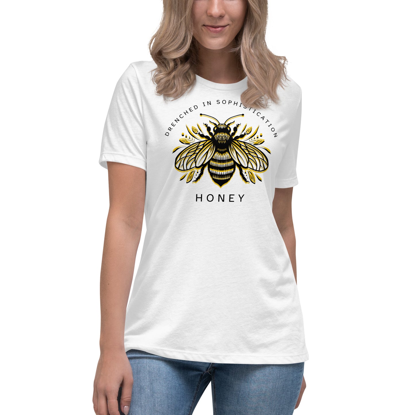 Women's Drenched In Sophistication Honey: Honey Bee Graphic Tee